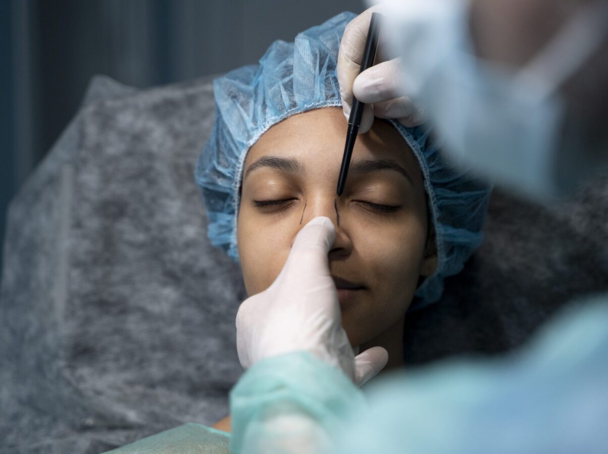 high-angle-doctor-drawing-with-marker